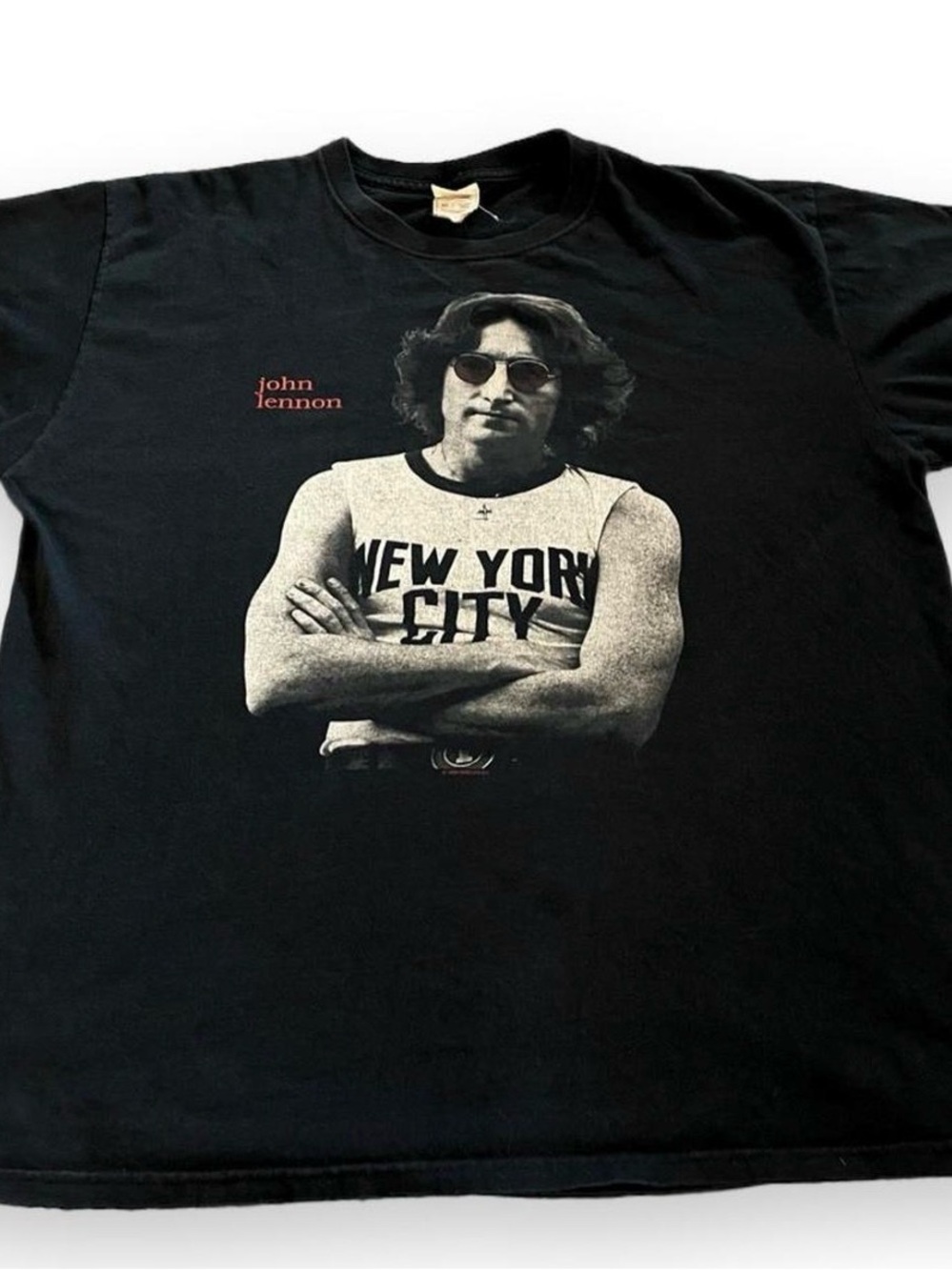 Vintage John Lennon Beatles 90s Double Sided Live As One T-Shirt Mens XL
